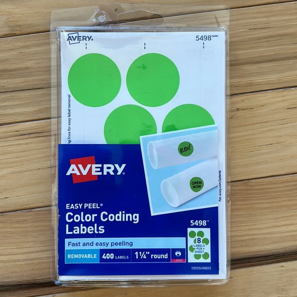 Avery Labels 🟢 3 Packages 🟡 2 new 1 about 10% used ⚪️ Retail $32 :: Here $12